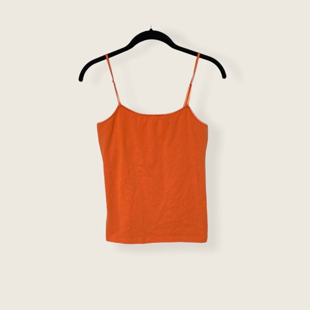 y2k orange camisole with a built in shelf bra! - large